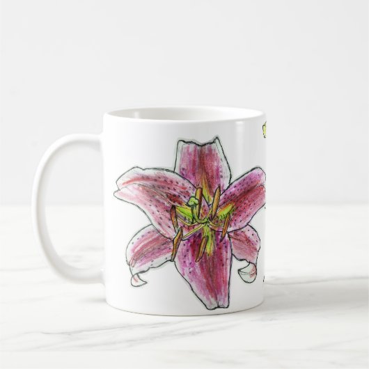 Blumen-Überlastungs-Tasse Tasse (Links)