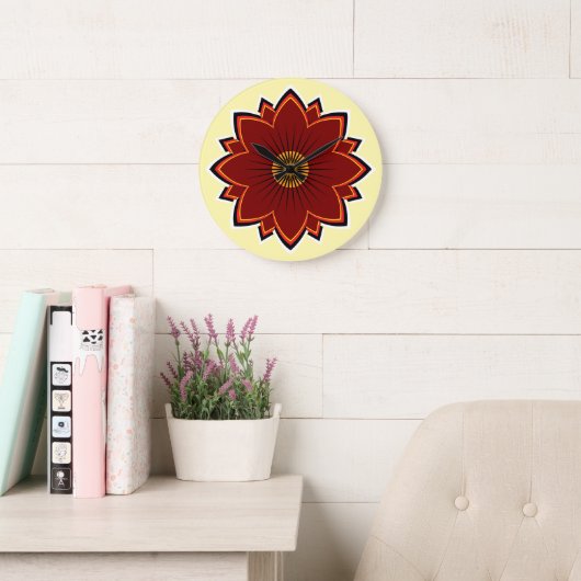 Blumen Uhr - Florales Design (Lesesaal)