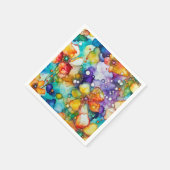 Blumen und Blasen Abstrakt Serviette (Ecke)