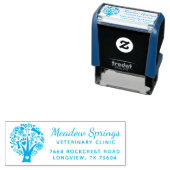 Blumen und Blätter Blütenfüße Druckbaum Permastempel (Beispiel)