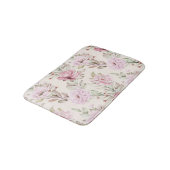 Blumen- und Blätter in nahtlosen Mustern Badematte (Schrägansicht)