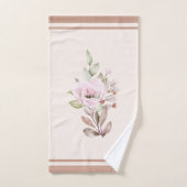 Blumen- und Blätter in nahtlosen Mustern Badhandtuch Set (Handtuch)