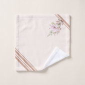 Blumen- und Blätter in nahtlosen Mustern Badhandtuch Set (Waschlappen)