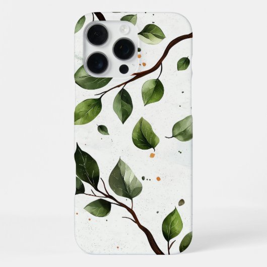 Blumen und Blätter iPhone Hülle (Rückseite)