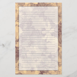 Blumen- und Blatttarnungsmuster auf Beige Briefpapier