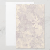 Blumen- und Blatttarnungsmuster auf Beige Briefpapier (Vorne/Hinten)