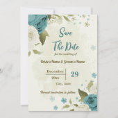 Blumen und Blumen botanische Hochzeit Save The Date (Vorderseite)