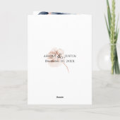 Blumen- und Blütenfloralen Hochzeitsfeiern Einladung (Rückseite)