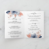 Blumen- und Blütenfloralen Hochzeitsfeiern Einladung (Innenseite)