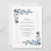 Blumen- und Blütenhochzeit Einladung (Vorderseite)