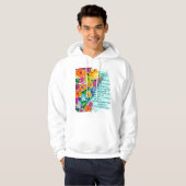 Blumen und Buchstaben Hoodie (Vorne ganz)