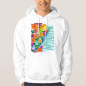 Blumen und Buchstaben Hoodie (Vorderseite)