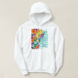 Blumen und Buchstaben Hoodie