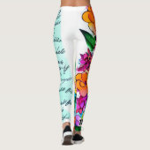 Blumen und Buchstaben Leggings (Rückseite)