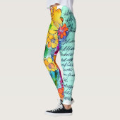 Blumen und Buchstaben Leggings (Links)