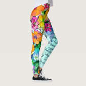 Blumen und Buchstaben Leggings (Rechts)