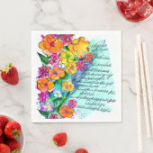 Blumen und Buchstaben Serviette (Beispiel)