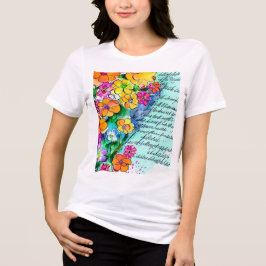 Blumen und Buchstaben Tri-Blend Shirt