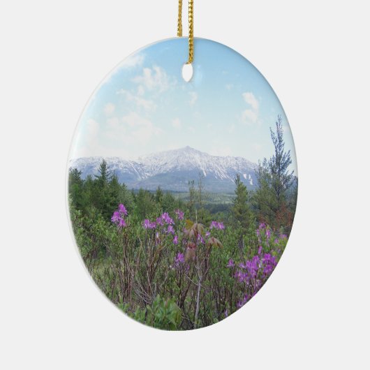 Blumen und der Berg Keramikornament (Rechts)