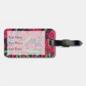 Blumen-und der Kolibri-| Monogramm Gepäckanhänger (Rückseite horizontal)