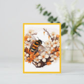 BLUMEN UND DIE BEE POSTKARTE (Stehend Vorderseite)