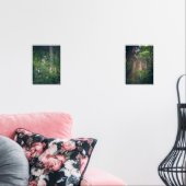 Blumen und ein Baumstumpf im Sommer Wald Bilderwand Sets (Wohnzimmer)