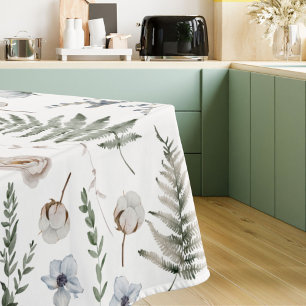 Blumen und Farnblätter Wald Floral Botanisch Tischdecke