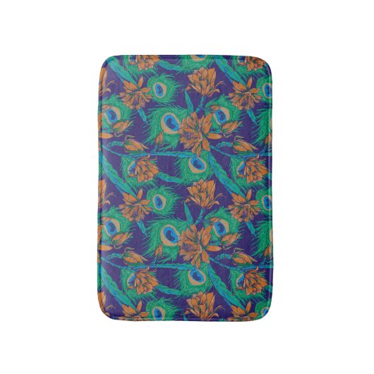 Blumen und Federn Badematte (Vorderseite Vertikal)