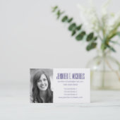 Blumen und Federn des Foto-Abschluss-| Telefonnummerkarte (Stehend Vorderseite)