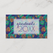 Blumen und Federn des Foto-Abschluss-| Telefonnummerkarte (Rückseite)