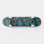 Blumen und Federn Skateboard (Horizontal)