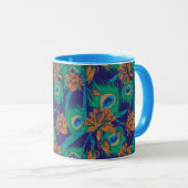 Blumen und Federn Tasse (VorderseiteRechts)