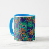 Blumen und Federn Tasse (Vorderseite Links)
