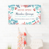 Blumen- und Foliage Pet Druckmuster Wiederöffnen Banner (Insitu)
