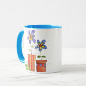 Blumen- und Frosch-Tasse Tasse (Vorderseite Links)
