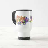 Blumen- und Froschreise-Tasse Reisebecher (Vorderseite Links)