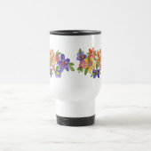 Blumen- und Froschreise-Tasse Reisebecher (Mittel)