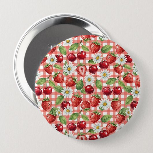 Blumen und Früchte Button (Vorne & Hinten)