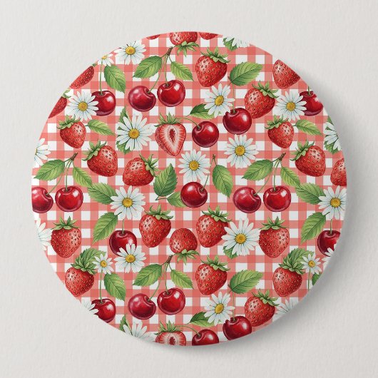 Blumen und Früchte Button (Vorderseite)