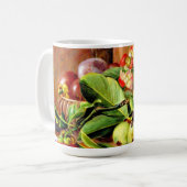 Blumen und Früchte der Mangostane; Singapur-Affe Kaffeetasse (Vorderseite Links)