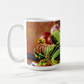 Blumen und Früchte der Mangostane; Singapur-Affe Kaffeetasse (Links)