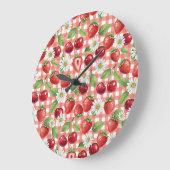Blumen und Früchte Große Wanduhr (Winkel)