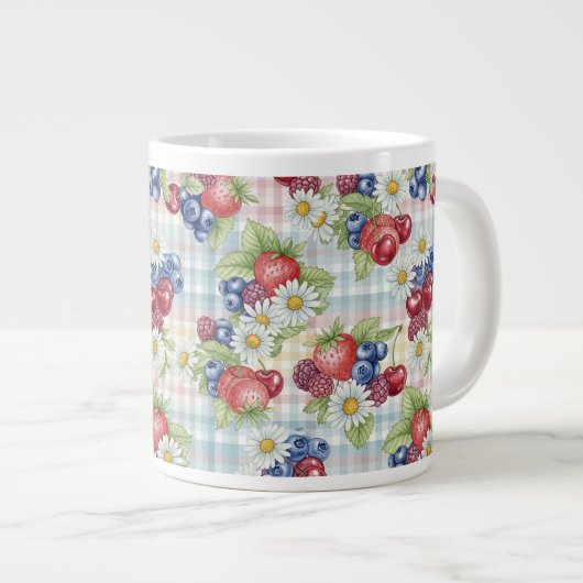 Blumen und Früchte Jumbo-Tasse (Vorderseite Rechts)