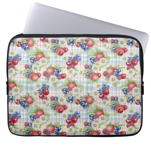 Blumen und Früchte Laptopschutzhülle (Vorderseite)