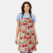 Blumen und Früchte Schürze (Getragen)