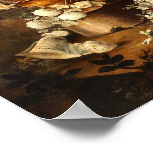 Blumen und Fruchtleben Poster (Ecke)