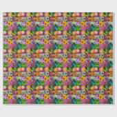 Blumen-und Geschöpf-Verpackungs-Papier Geschenkpapier (Flach)