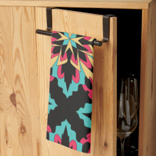 Blumen und Glamour Nahtlose Mode Niedlich Geschirrtuch