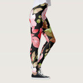 Blumen und Glamour Nahtlose Muster farbig Leggings (Rechts)
