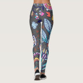 Blumen und Glamour Nahtlose Muster Frühjahr Niedli Leggings (Rückseite)
